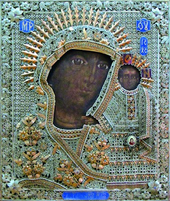 Казанская Чимеевская икона Божией Матери. XVIII в. Оклад 2007 г. (Казанский собор Чимеевского мон-ря)