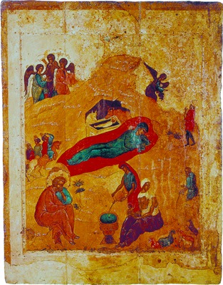 Рождество Христово. Икона. Сер. XV в. (ГТГ)