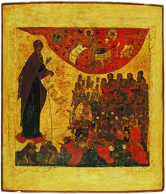 Боголюбская икона Божией Матери (“Моление о народе”). 2-я пол. XVI в. (ГИМ)